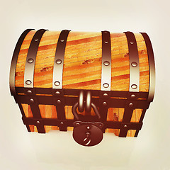 Image showing The chest. 3D illustration. Vintage style.