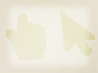 Image showing Set of Link selection computer mouse cursor on white background.