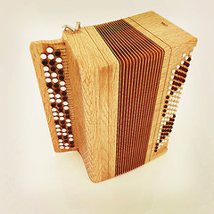 Image showing Musical instrument - retro bayan. 3D illustration. Vintage style