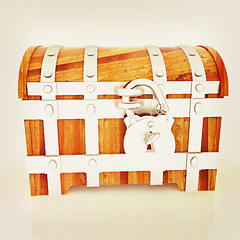 Image showing The chest. 3D illustration. Vintage style.