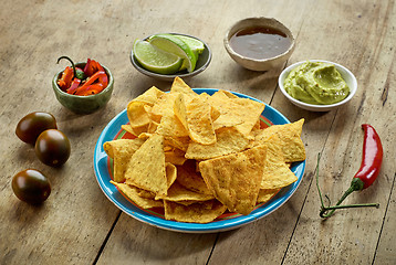 Image showing Mexican food Nachos chips 