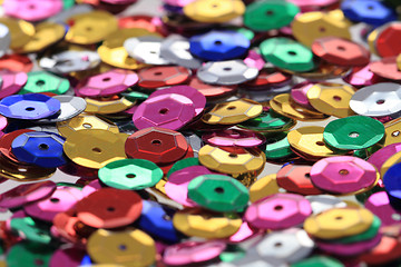 Image showing color plastic confetti texture