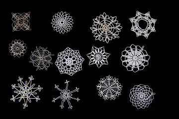 Image showing white christmas snowflakes