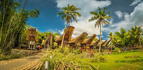 Image showing Ancestral houses and greenery