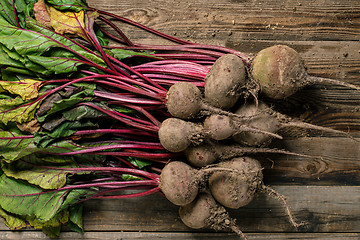 Image showing Beetroot with leaves and stems