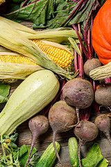 Image showing Overhead view of a vegetables