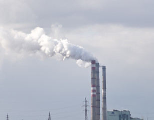 Image showing smoking chimney