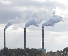 Image showing smoking chimney