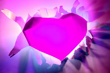 Image showing valentine violet heart