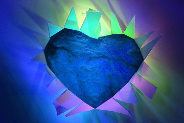 Image showing valentine blue heart