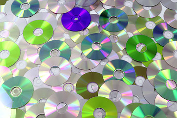 Image showing CD and DVD as background