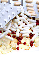 Image showing different pills background