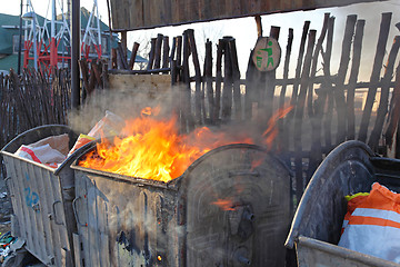 Image showing Dumpster Fire