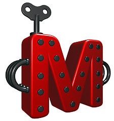 Image showing letter m with decorative pieces - 3d rendering