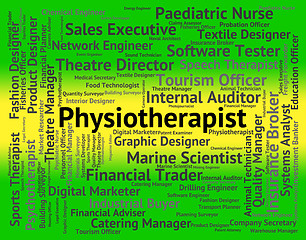 Image showing Physiotherapist Job Indicates Physiotherapy Career And Recruitme