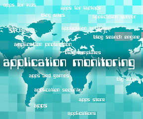 Image showing Application Monitoring Shows Observer Words And Apps