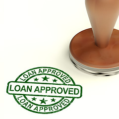 Image showing Loan Approved Stamp Showing Credit Agreement Ok