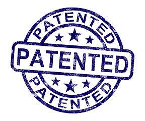 Image showing Patented Stamp Showing Registered Patent Or Trademark