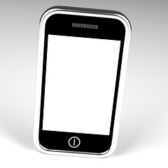 Image showing Blank Smartphone Screen With White Copyspace And White Backgroun