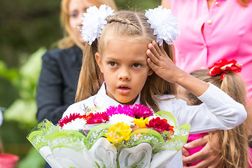 Image showing In first-grade headache before going to school the first of September