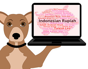 Image showing Indonesian Rupiah Represents Currency Exchange And Broker