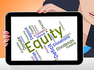 Image showing Equity Word Shows Fund Words And Wordcloud