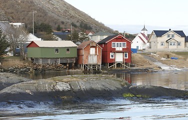 Image showing Old Norwegian seahouse.