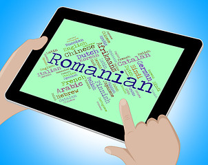 Image showing Romanian Language Shows Translate Word And Text