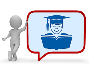 Image showing Teacher Speech Bubble Represents Give Lessons And Communication 