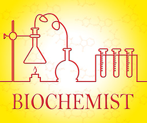 Image showing Biochemist Research Means Equipment Studies And Experiment