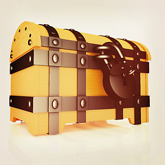 Image showing The chest. 3D illustration. Vintage style.