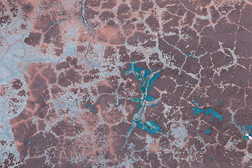 Image showing Rust background - Brown, blue and grey