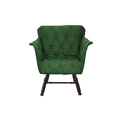 Image showing green armchair isolated