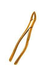 Image showing Little golden hair tweezers