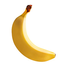 Image showing Single banana isolated
