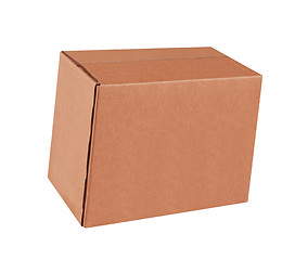 Image showing Cardboard box on white background