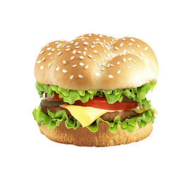 Image showing  burger isolated on white