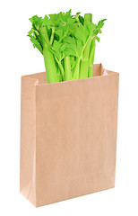 Image showing Whole celery in a bag