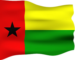 Image showing 3D Flag of Guinea Bissau