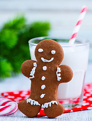 Image showing cookies with milk