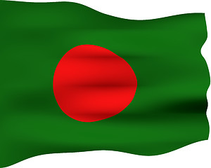 Image showing 3D Flag of Bangladesh