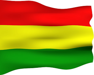 Image showing 3D Flag of Bolivia