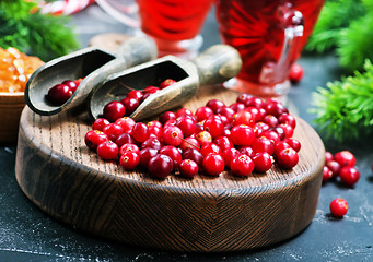 Image showing cranberry drink and berries