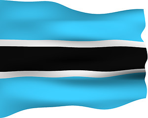 Image showing 3D Flag of Botswana