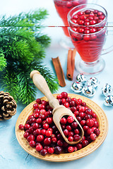 Image showing cranberry drink and berries