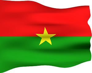 Image showing 3D Flag of Burkina Faso