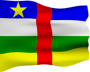 Image showing 3D Flag of Central African Republic