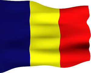 Image showing 3D Flag of Chad