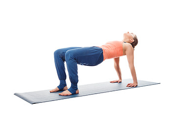 Image showing Woman doing Ashtanga Vinyasa Yoga asana Purvottanasana