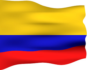 Image showing 3D Flag of Colombia